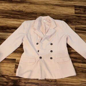 🌸 Maurices Double Breasted Fitted Blazer - Blush Pink - Size L